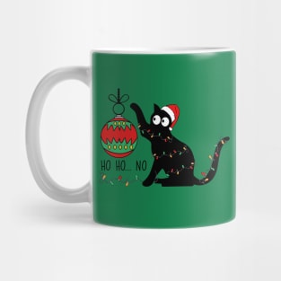 ho, ho... no - Funny Christmas Cat Mug